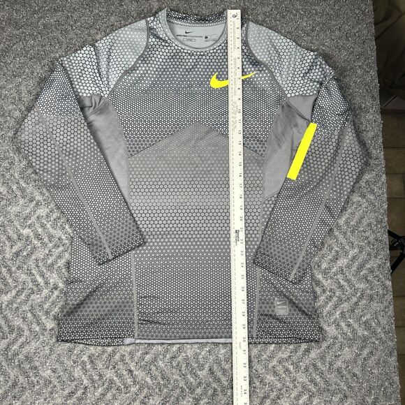 Nike Pro Hyperwarm Shirt Men’s Large Geometric Performance Midweight Stretch - Picture 4 of 6